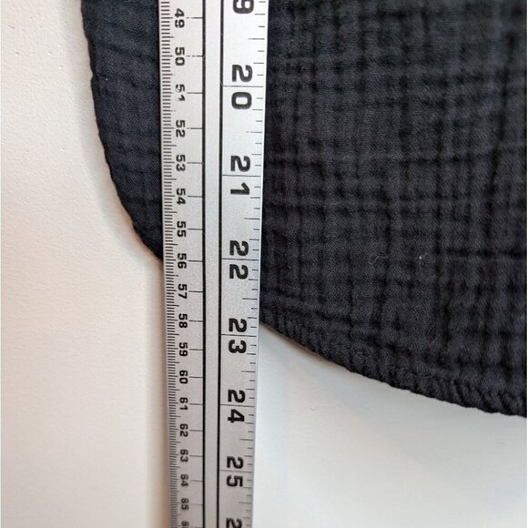 Old Navy Black Gauze Cotton Double V Neck Sleeveless Tank Top Women Small - Picture 6 of 8